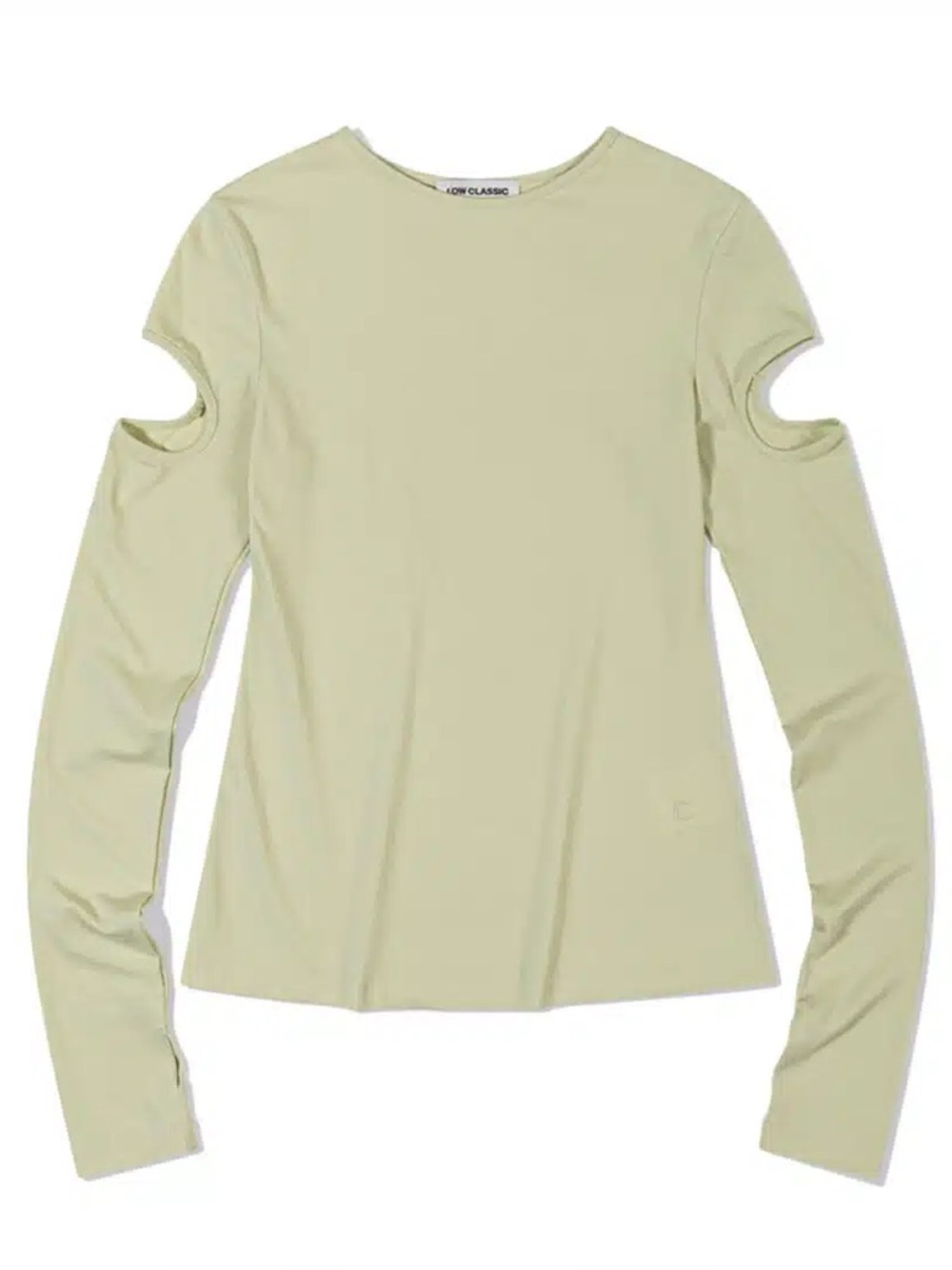 Low Classic Sleeve Hole Long Sleeve Tee Lime Womens Size S